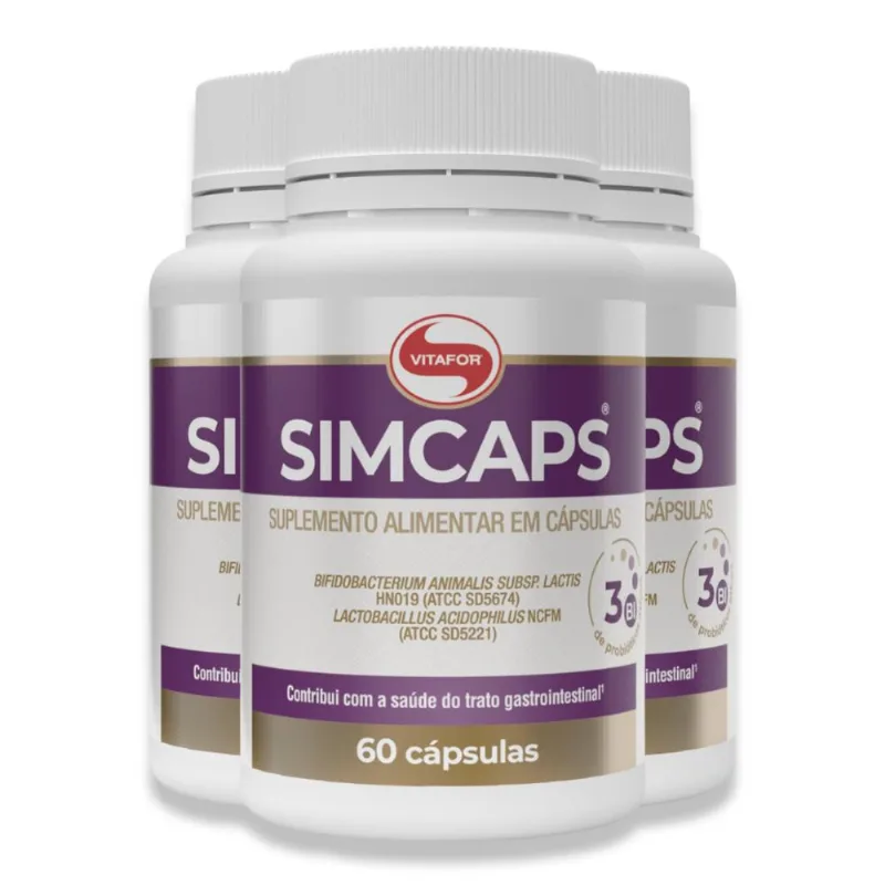 Kit 3 Simcaps Vitafor 60 Cápsulas