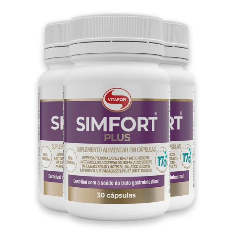 Kit 3 Simfort Plus Vitafor 30 Cápsulas