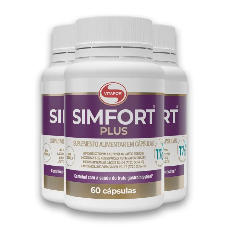 Kit 3 Simfort Plus Vitafor 60 Cápsulas