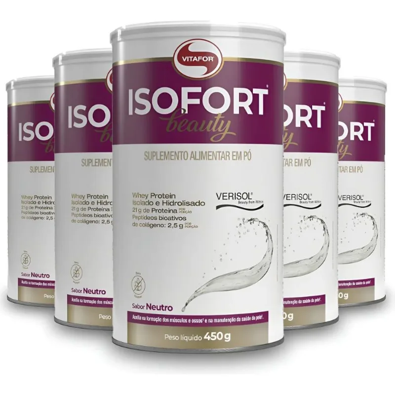 Kit 5 Isofort Beauty Vitafor Neutro 450g