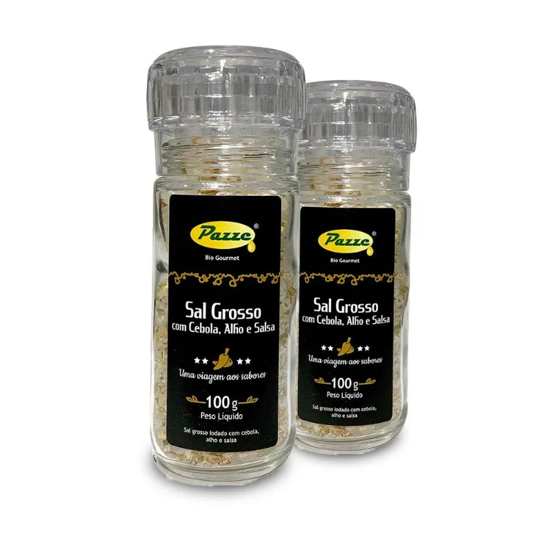 Kit 2 Sal Com Cebola, Alho E Salsa Pazze 100G