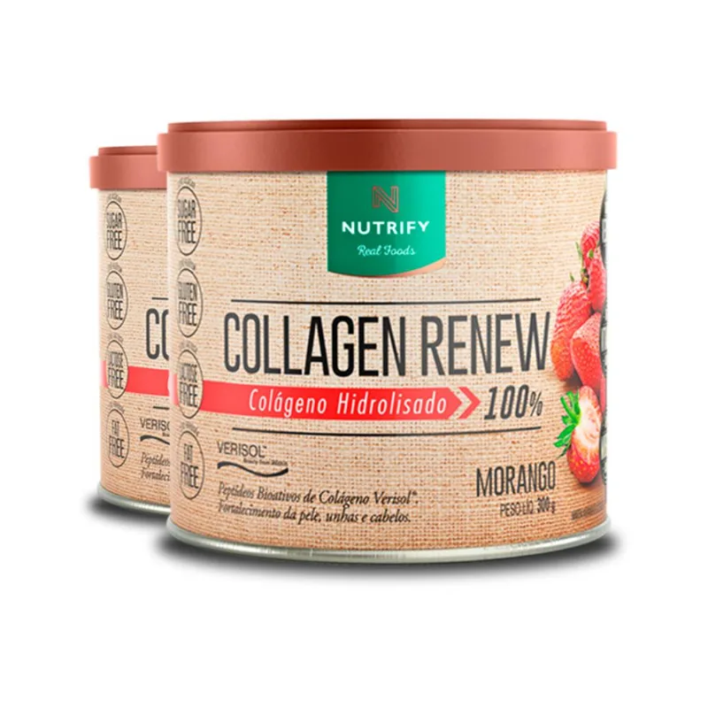 Kit 2 Collagen Renew Nutrify Morango 300g