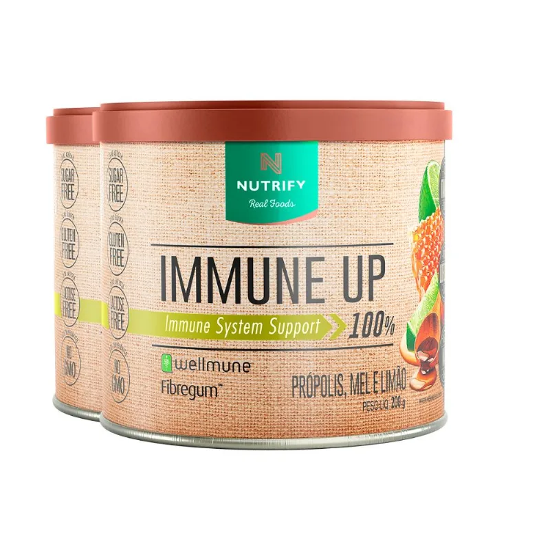 Kit 2 Immune Up Wellmune Propólis, Mel e Limão Nutrify 200g