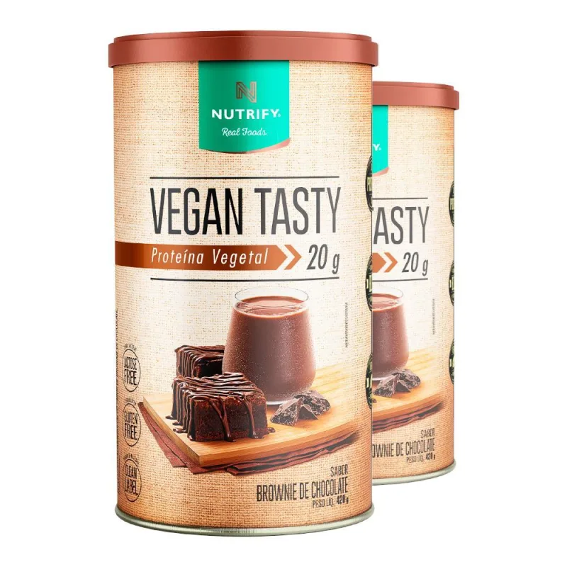Kit 2 Vegan Tasty Brownie De Chocolate Nutrify 420G - Nutrify - Suplementos E Vitaminas
