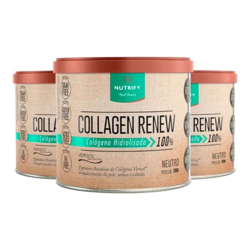 Kit 3 Collagen Renew Nutrify Neutro 300g