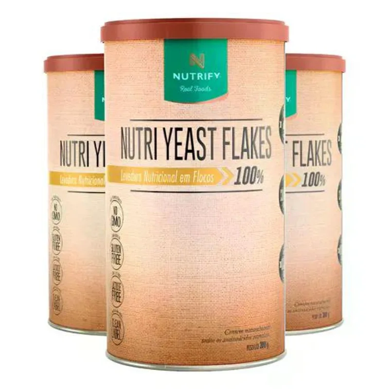 Kit 3 Nutri Yeast Flakes Nutrify 300g