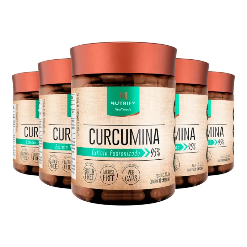 Kit 5 Curcumina Nutrify 30 Cápsulas
