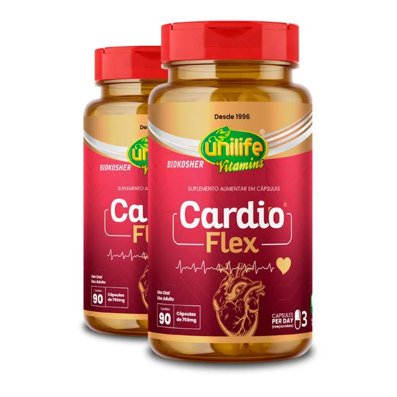 Kit 2 Cardio Flex Unilife 90 Cápsulas 750mg