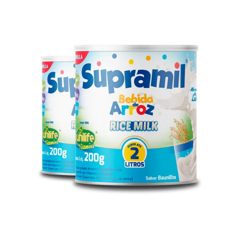 Kit 2 Supramil Bebida de Arroz Kids Unilife 200g