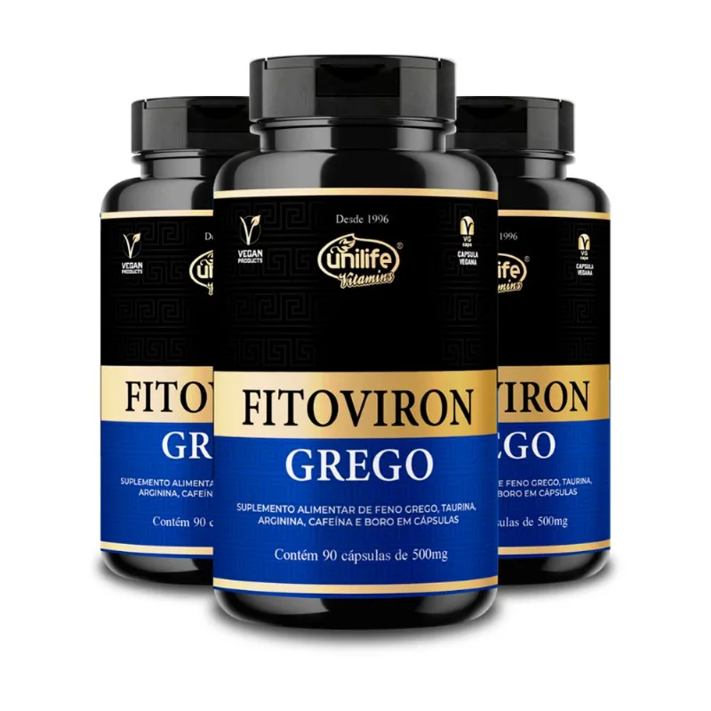 Kit 3 Fitoviron Grego Unilife 90 Cápsulas 500mg