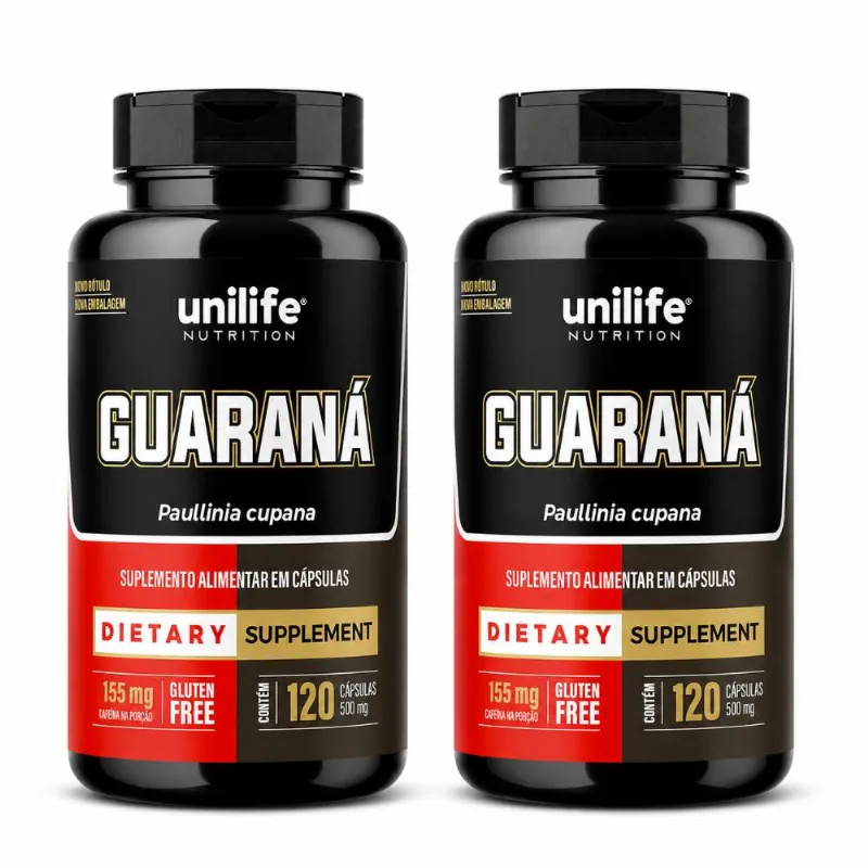 Kit 2 Guaraná Unilife 120 Cápsulas