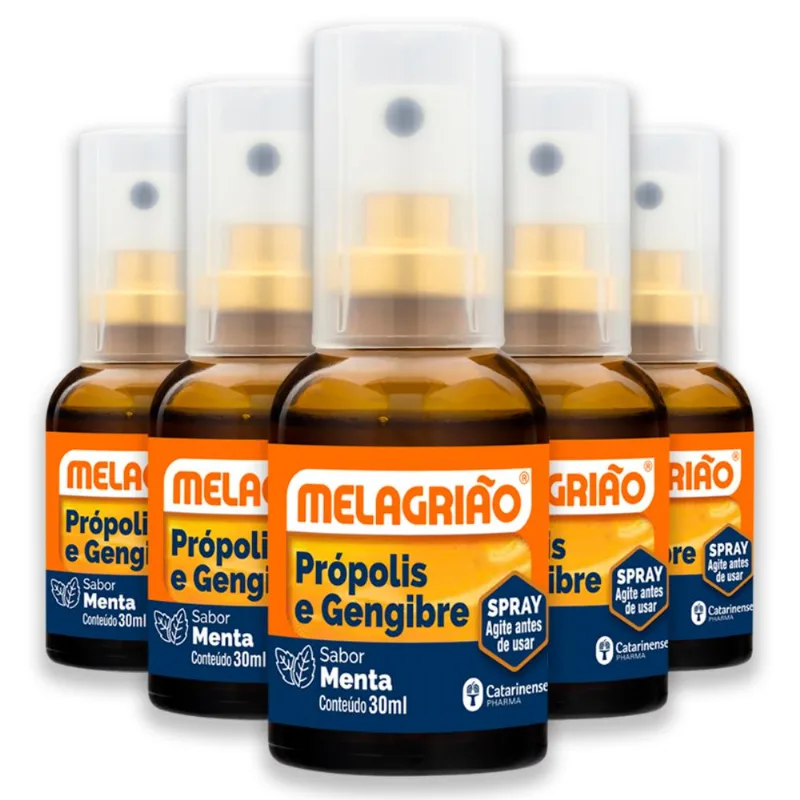 Kit 5 Melagrião Spray Catarinense 30ml Menta