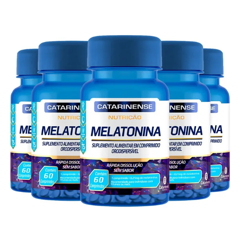 Kit 5 Melatonina Catarinense 60 comprimidos