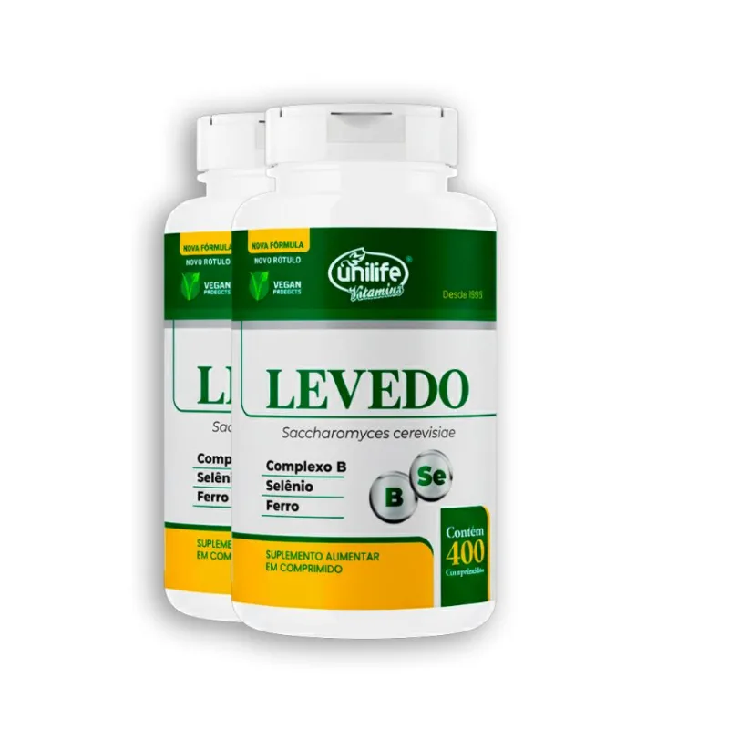 Kit 2 Levedo de Cerveja Complexo B, Selenio e Ferro Unilife