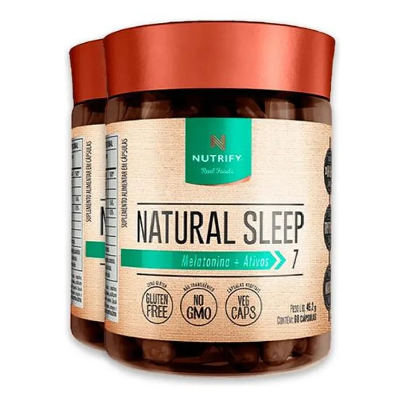 Kit 2 Natural Sleep Nutrify 60 Cápsulas