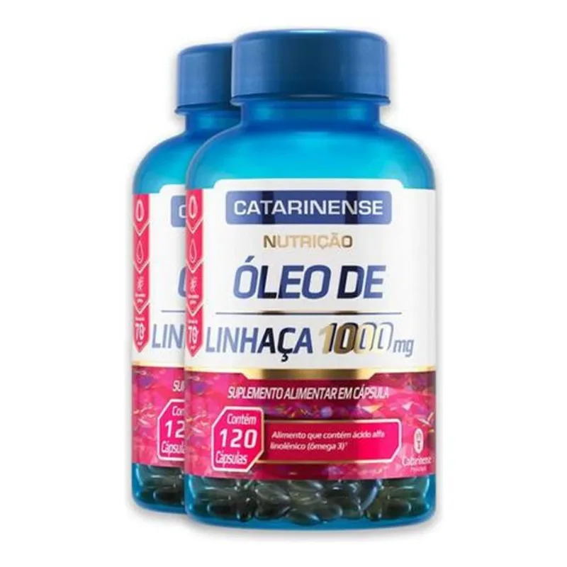 Kit 2 Óleo de Linhaça Catarinense 120 Cápsulas