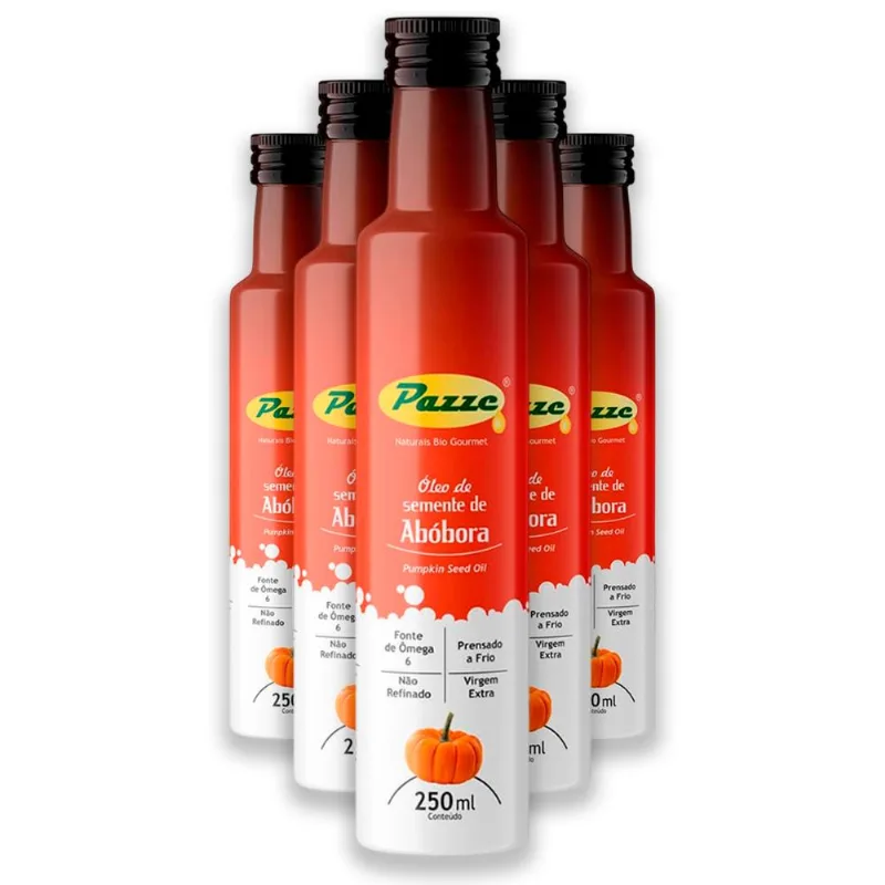 Kit 5 Óleo de Semente de Abóbora 250ml Pazze