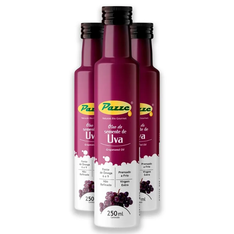 Kit 3 Óleo de Semente de Uva Pazze 250ml