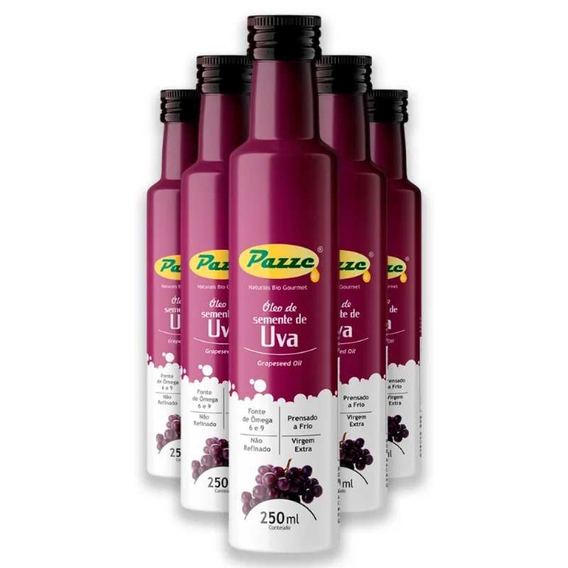 Kit 5 Óleo de Semente de Uva Pazze 250ml