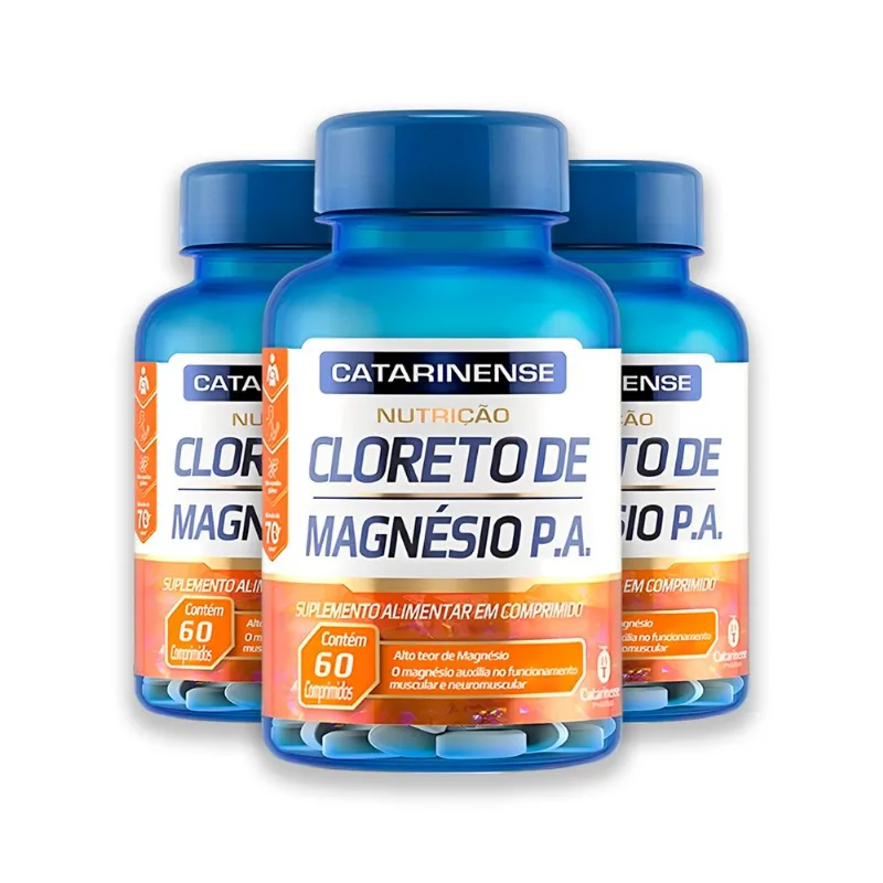 Kit 3 Cloreto de Magnésio P.A. 60 Comprimidos Catarinense
