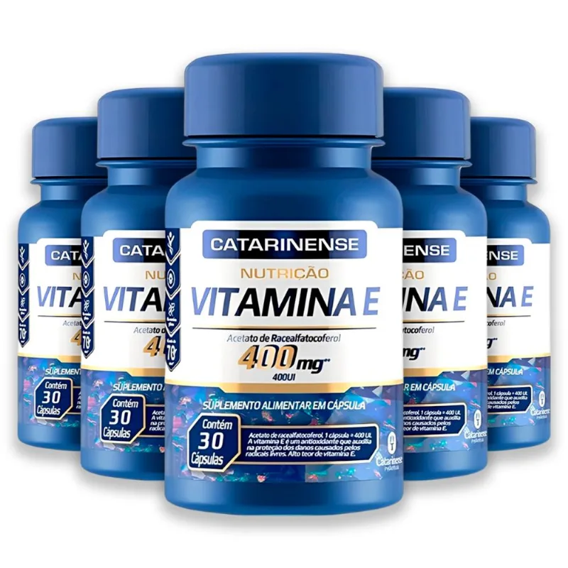 Kit 5 Vitamina E Catarinense 30 Cápsulas