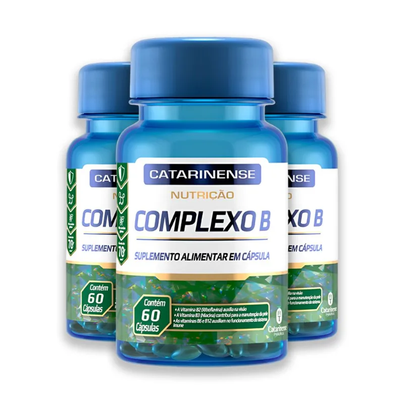 Kit 3 Complexo B Catarinense 60 Cápsulas