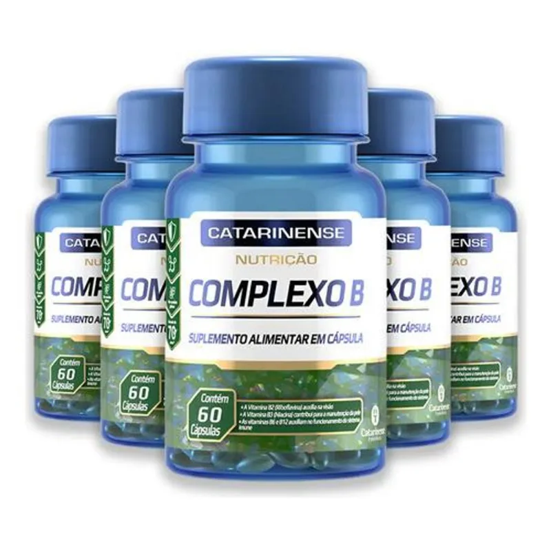 Kit 5 Complexo B Catarinense 60 Cápsulas