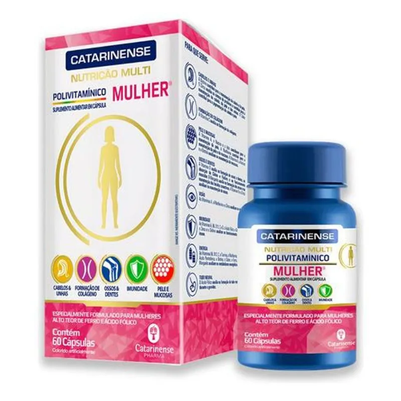 Multipolivitamínico Mulher Catarinense 60 Cápsulas