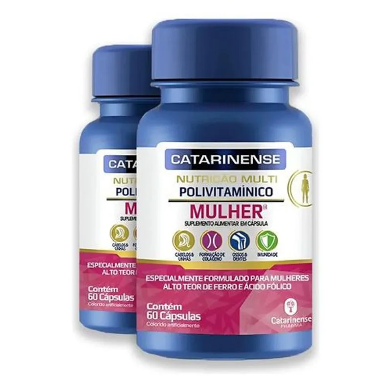 Kit 2 Multipolivitamínico Mulher Catarinense 60 Cápsulas