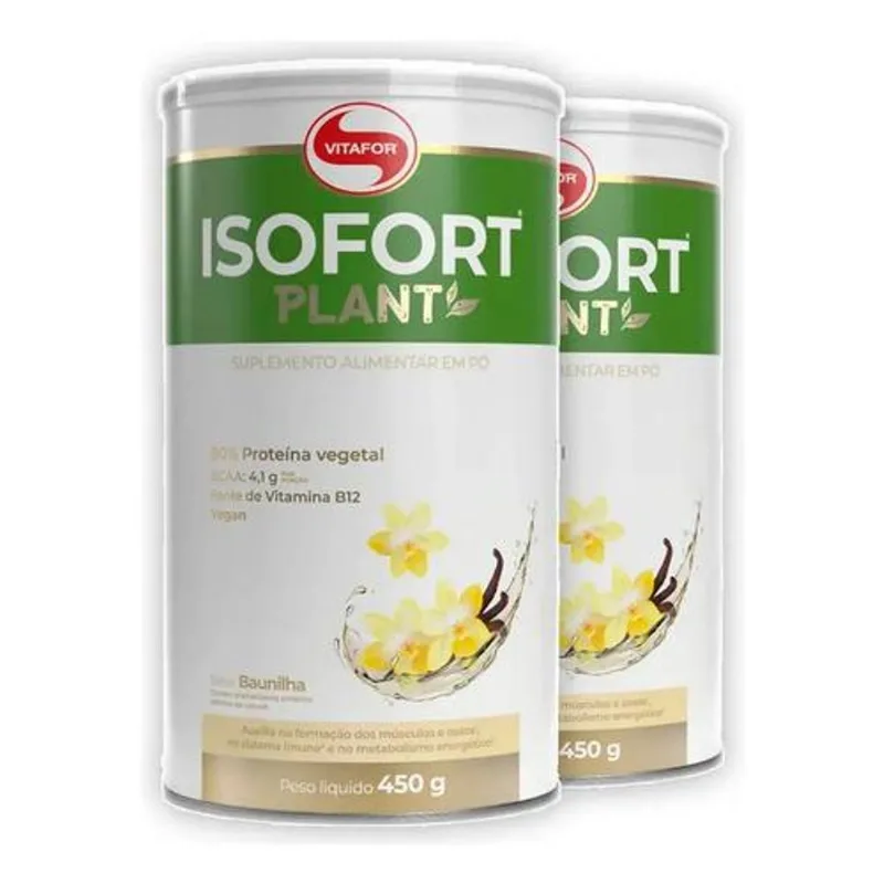 KIT 2 | Isofort Plant Baunilha Vitafor 450g