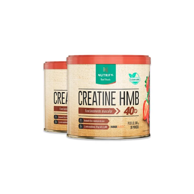 Kit 2 Creatine HMB Nutrify Morango 300g