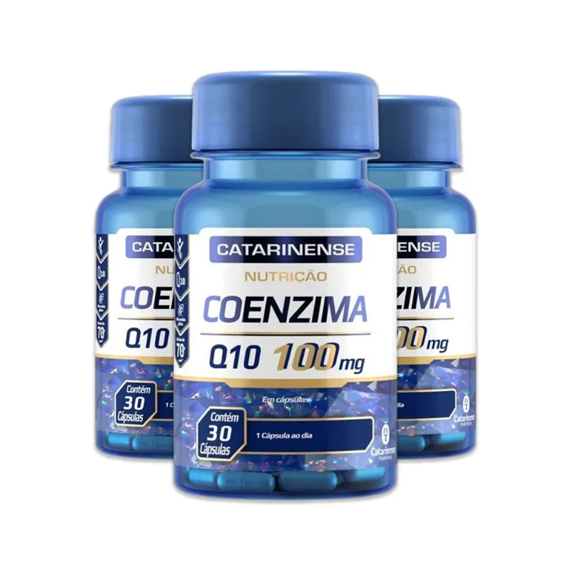 Kit 3 Coenzima Q10 100mg 30 Cápsulas Catarinense