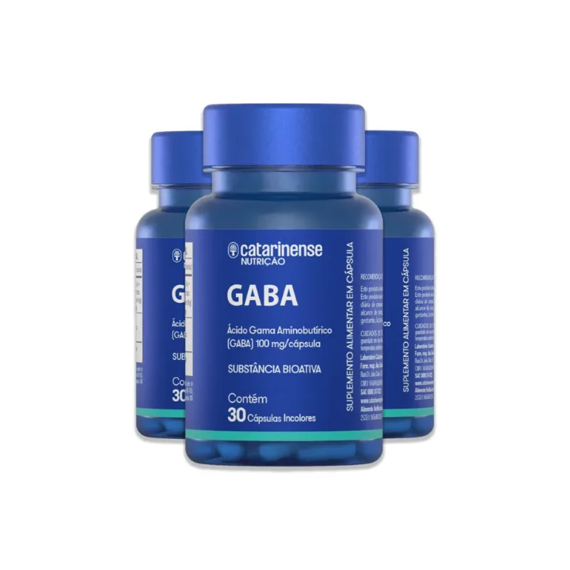 Kit 3 Gaba Ácido Gama Aminobutírico Catarinense 30 Cápsulas
