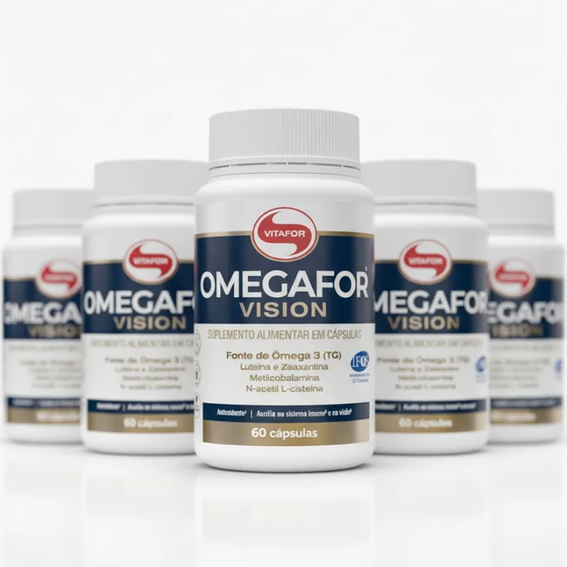 KIT 5 | Omegafor Vision Vitafor Ômega 3 60 Cápsulas