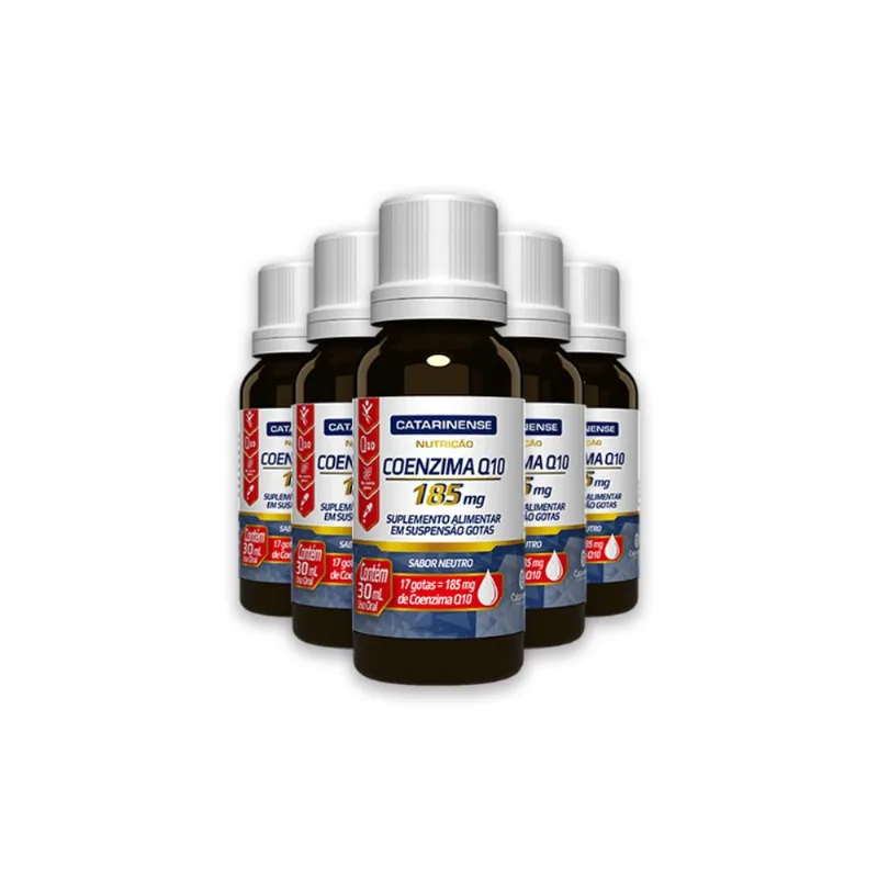 Kit 5 Coenzima Q10 185mg Catarinense 30ml