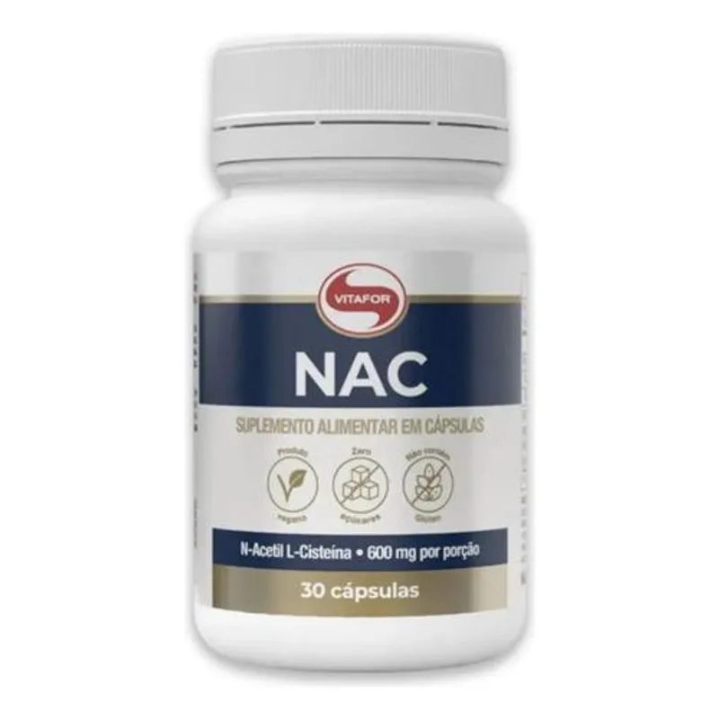 NAC N-Acetil L-Cisteína Vitafor 600mg 30 Cápsulas