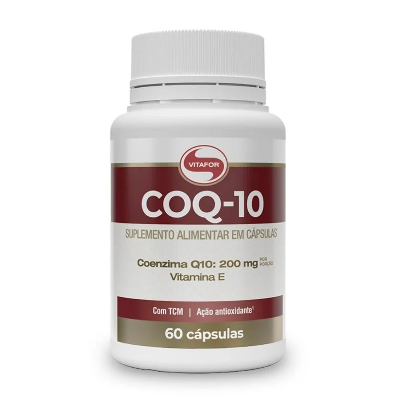 COQ-10 Coenzima Q10 200mg (Vitamina E) Vitafor 60Caps