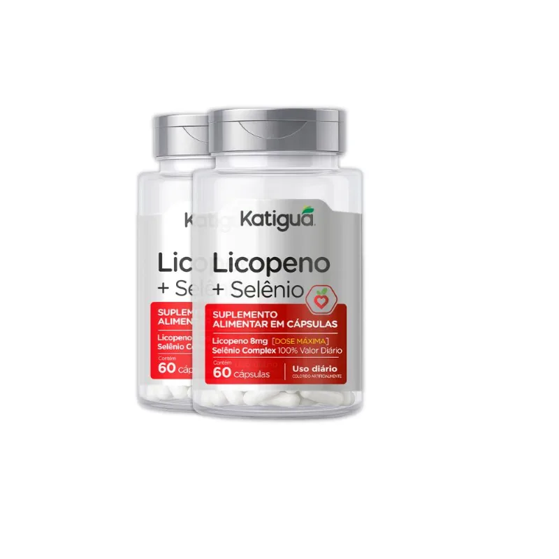 Kit 2 Licopeno de Tomate+Selênio Katiguá 60 Cápsulas