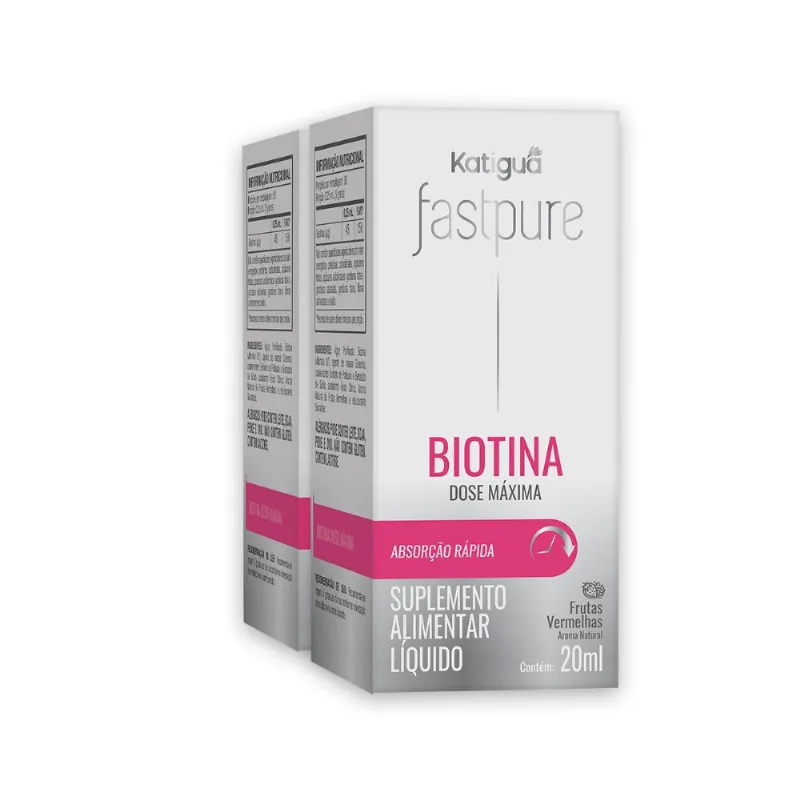 Kit 2 Fast Pure Biotina Dose Máxima Katiguá 20ml