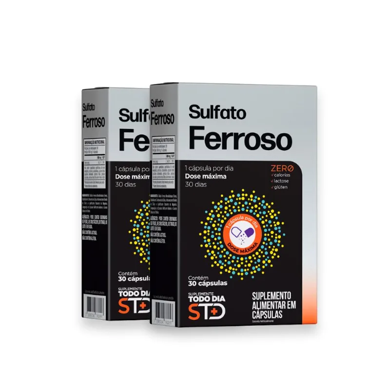 Kit 2 STD Sulfato Ferroso Katiguá 30 Cápsulas