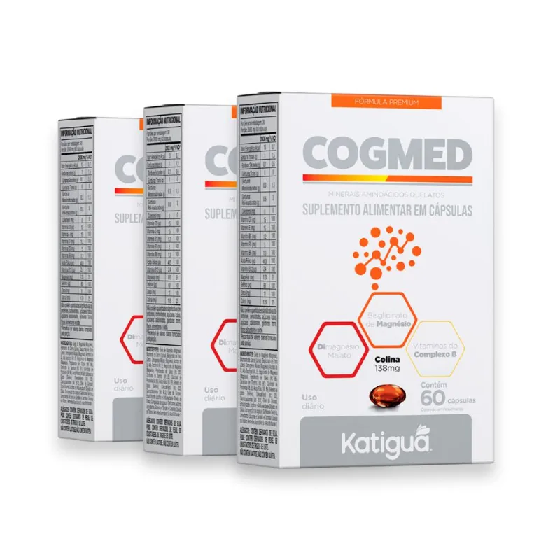 Kit 3 Cogmed Katiguá 138mg 60 Cápsulas