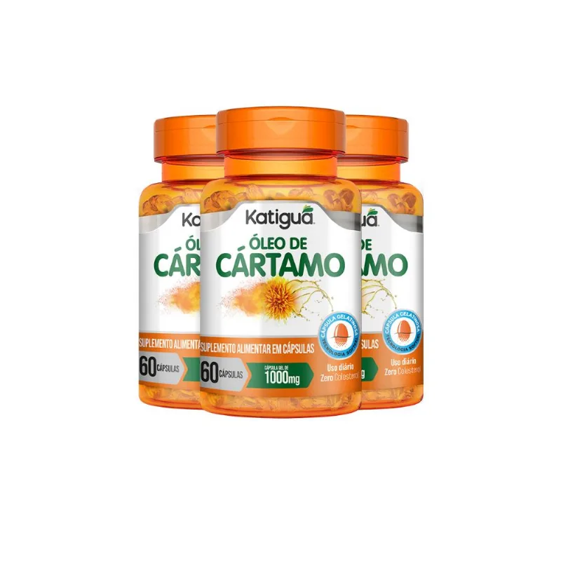 Kit 3 Óleo de Cártamo Katiguá 1000mg 60 Cápsulas