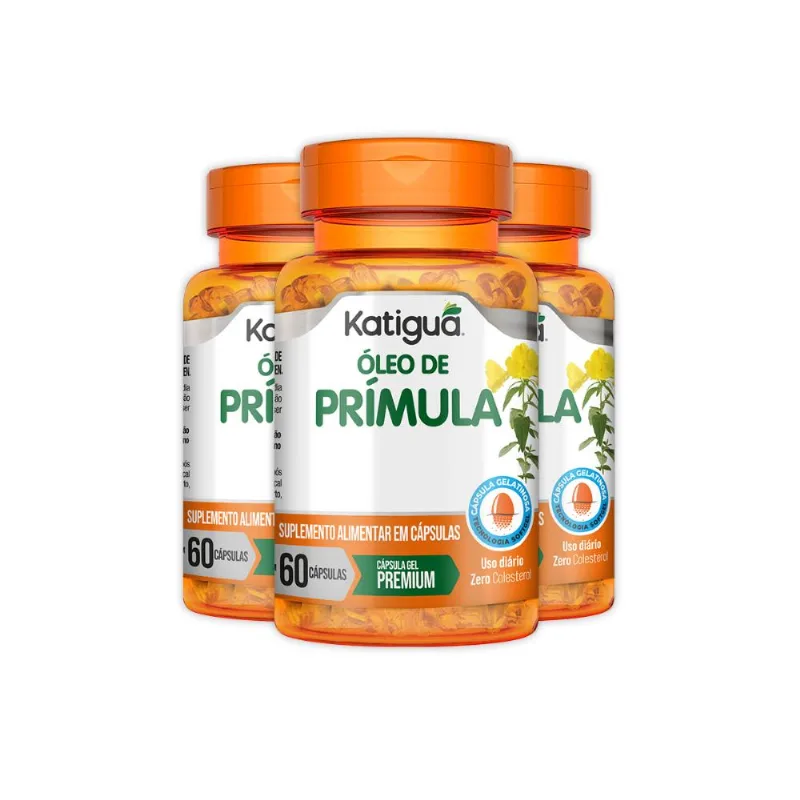 Kit 3 Óleo de Prímula Katiguá 60 Cápsulas