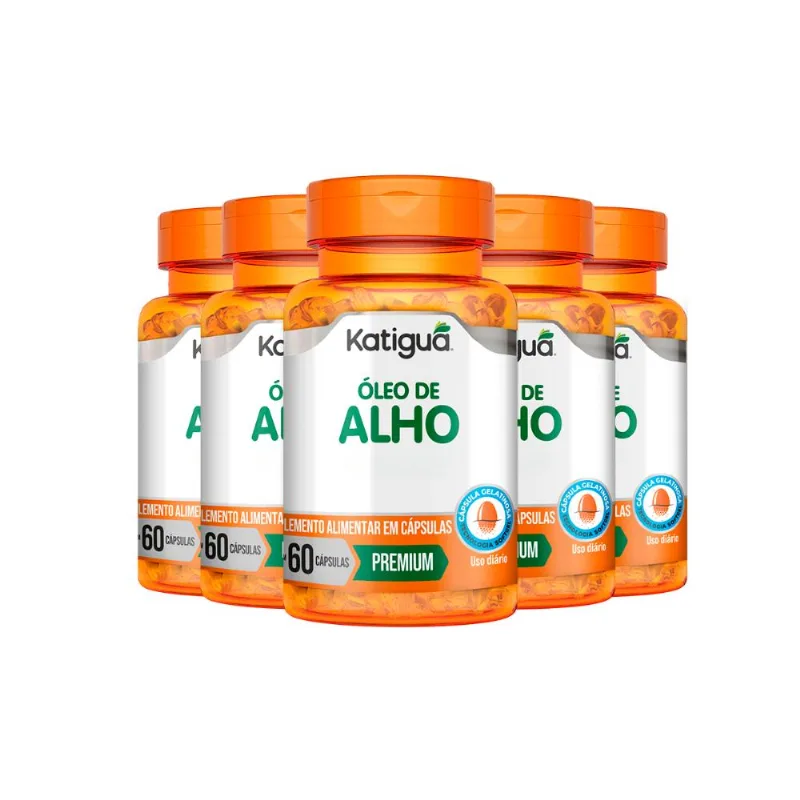 Kit 5 Óleo de Alho Katiguá 60 Cápsulas