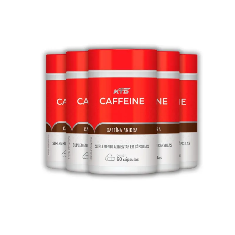 Kit 5 Caffeine Sports Katiguá 60 Cápsulas