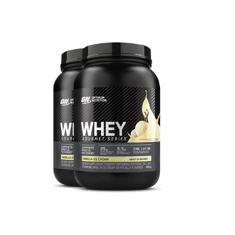 Kit 2 Whey Gourmet Optimum Nutrition Baunilha 900g