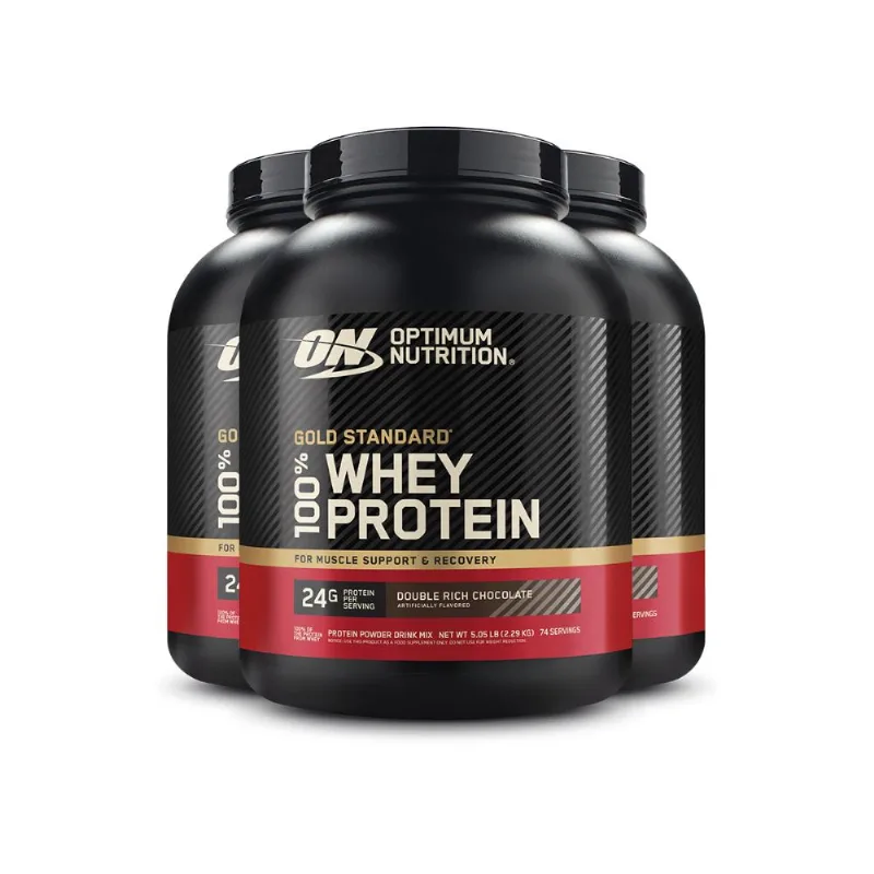 Kit 3 Whey Gold Standard Optimum Nutrition Chocolate 2.29Kg