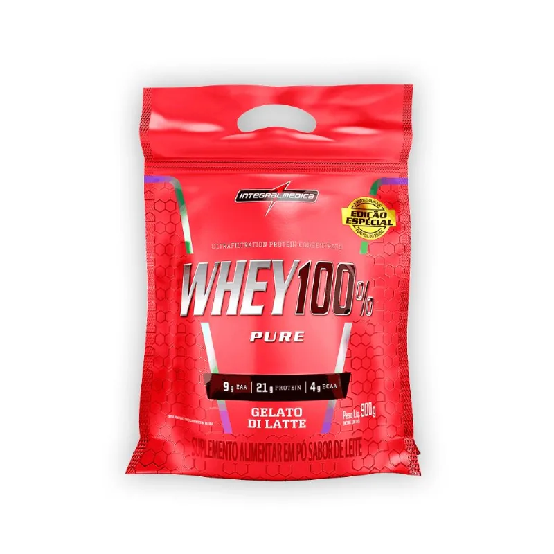 Kit 2 Whey Protein 100% Puro Integral Medica Di Latte 900g