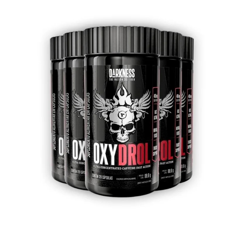 Kit 5 Oxydrol Darkness 120 Cápsulas