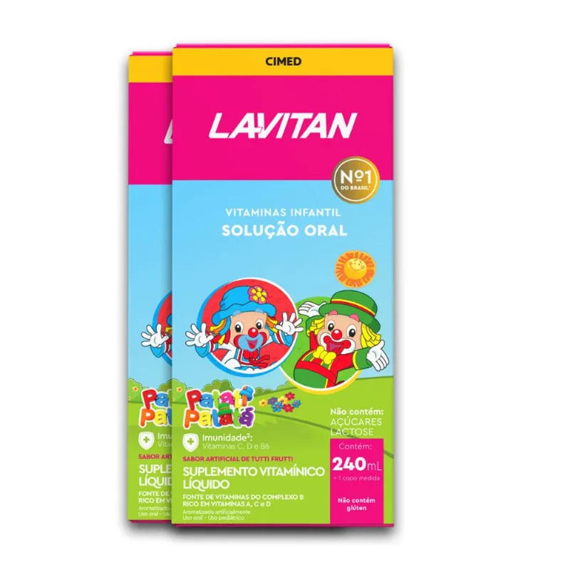 Kit 2 Vitamina Infantil Lavitan Solução Oral 240ml